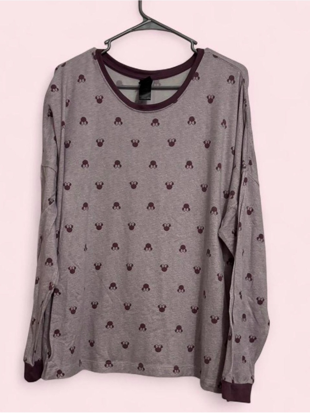 Minnie Mouse pajama shirt mauve (pants available)